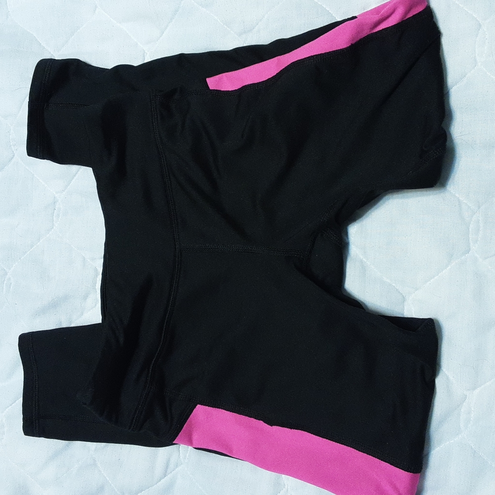 DANSKIN ATHLETIC PANTS black/pink Girl's Size M(7-8)